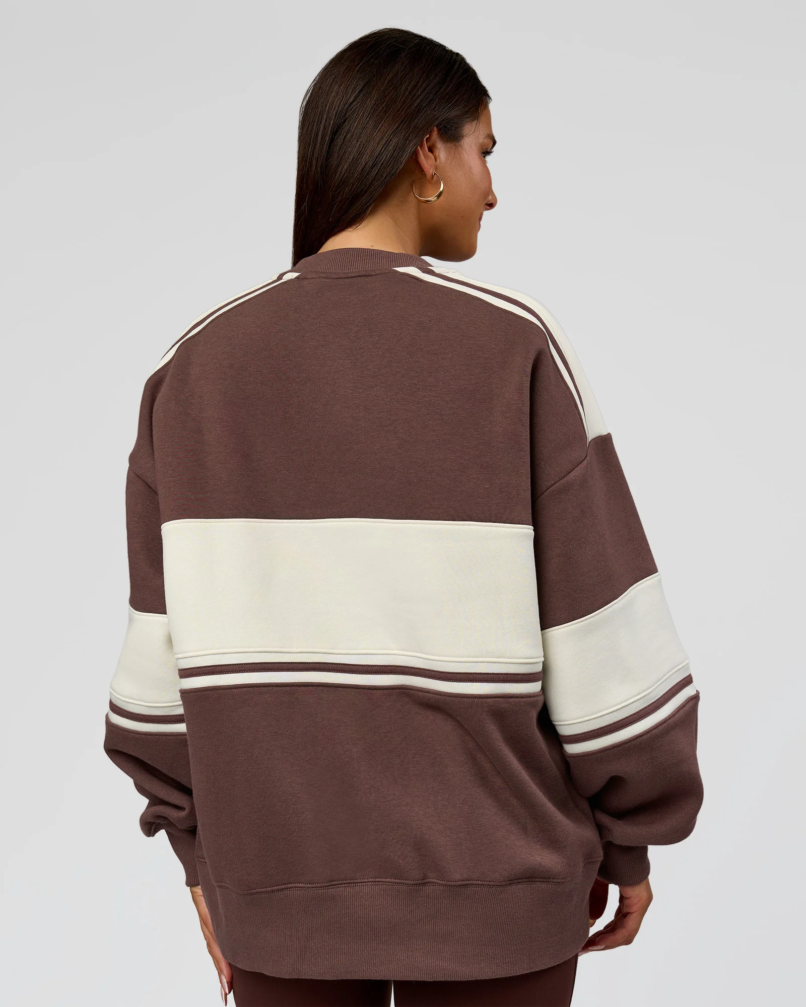 A-Team Sweater Oversize - Cocoa Powder-Off White