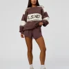 A-Team Sweater Oversize - Cocoa Powder-Off White
