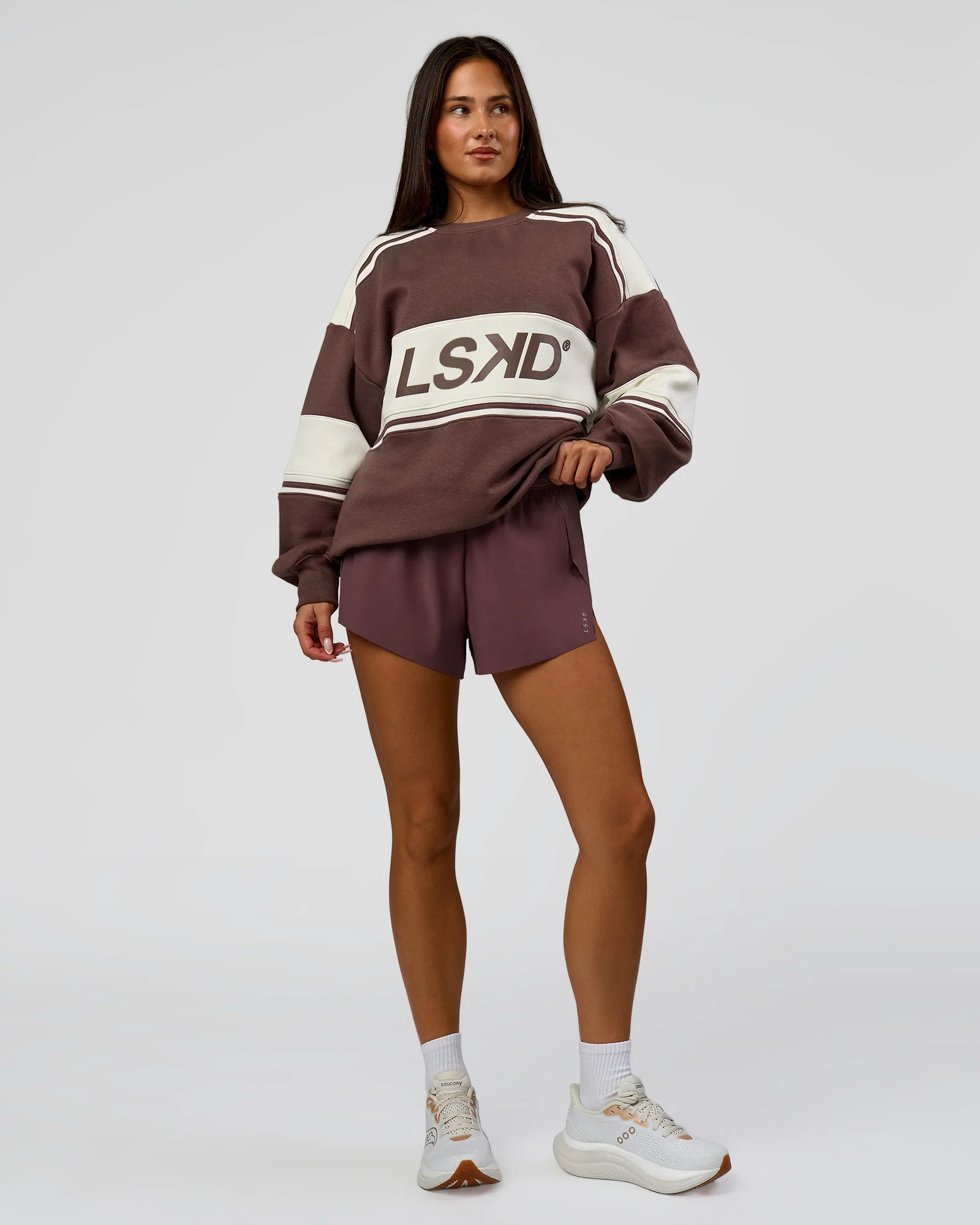 A-Team Sweater Oversize - Cocoa Powder-Off White