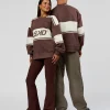 A-Team Sweater Oversize - Cocoa Powder-Off White