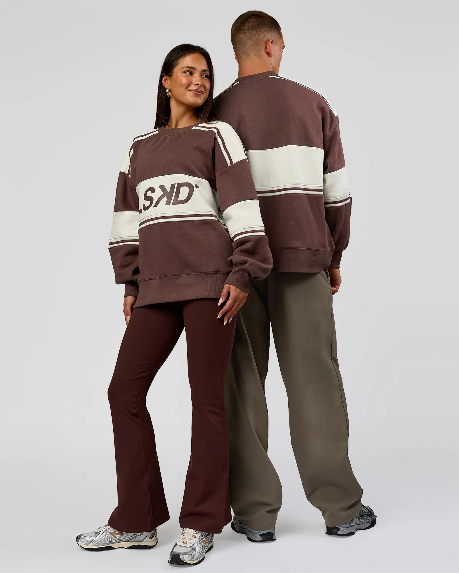 A-Team Sweater Oversize - Cocoa Powder-Off White