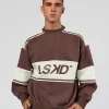 A-Team Sweater Oversize - Cocoa Powder-Off White