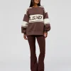 A-Team Sweater Oversize - Cocoa Powder-Off White