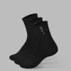 Signal Quarter Socks 3 Pack - Black-Turq-Tang-Pink