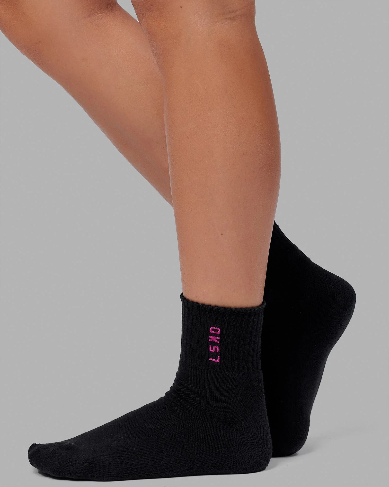 Signal Quarter Socks 3 Pack - Black-Turq-Tang-Pink