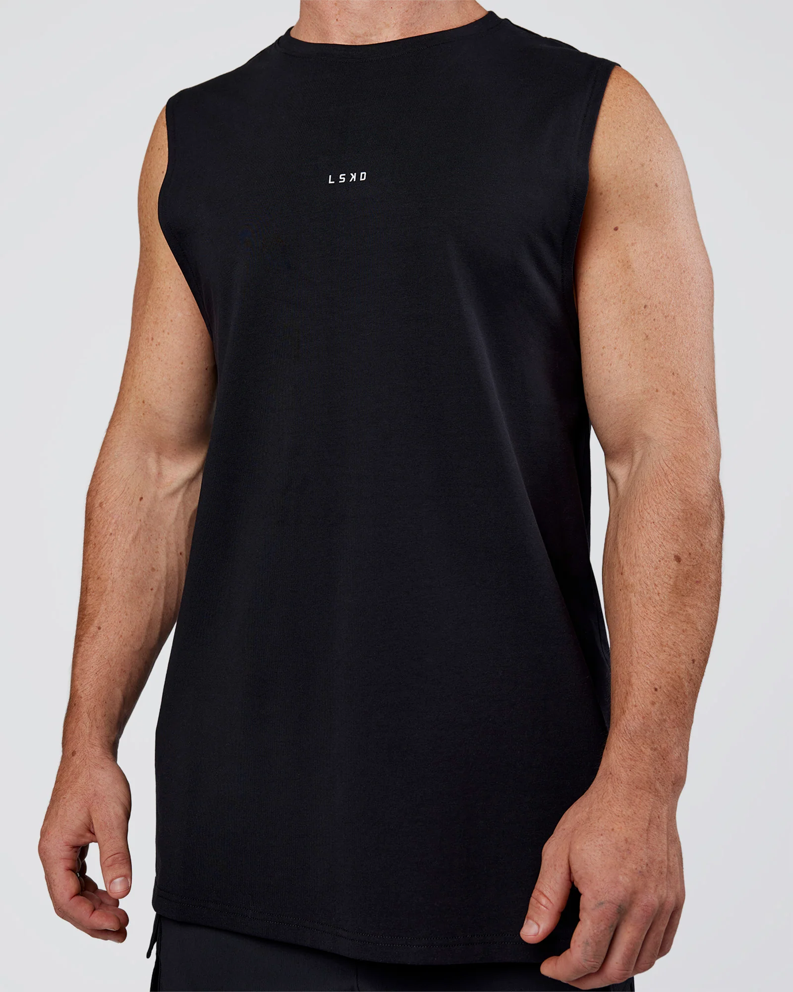 Base FLXCotton Tank Regular Fit +2cm - Black