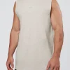 Base Heavyweight FLXCotton Tank Regular Fit +2cm - Silver Marl
