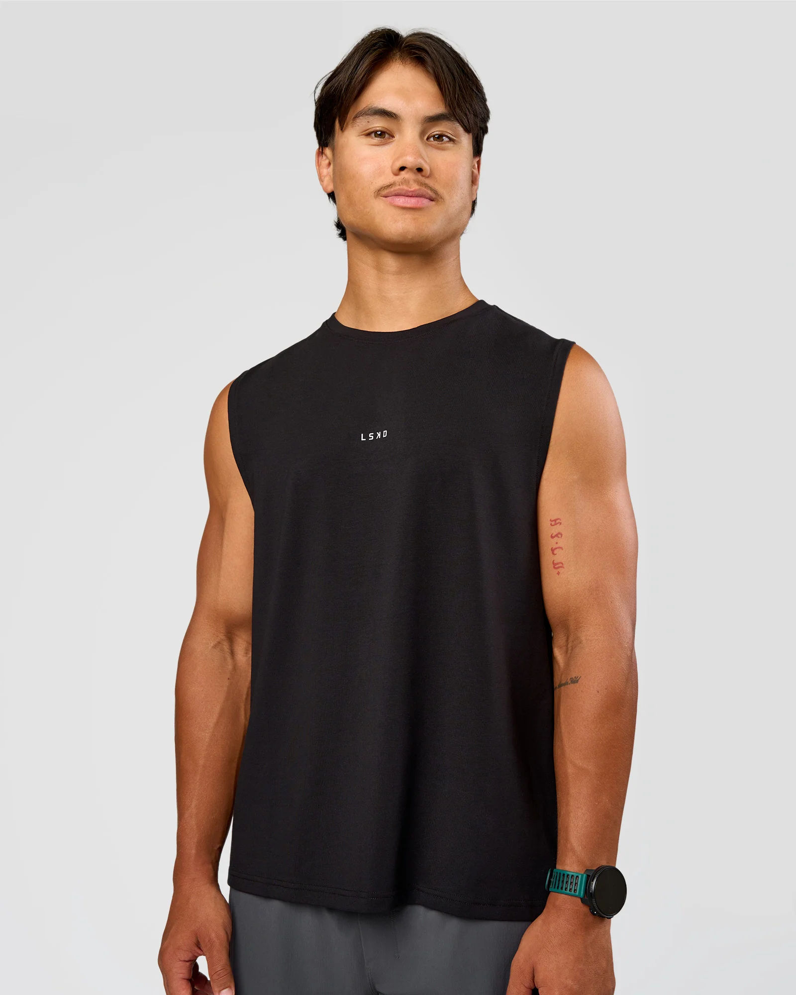 Base FLXCotton Tank Regular Fit -8cm - Black