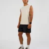 Base Heavyweight FLXCotton Tank Regular Fit -8cm - Silver Marl