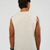 Base Heavyweight FLXCotton Tank Regular Fit -8cm - Silver Marl