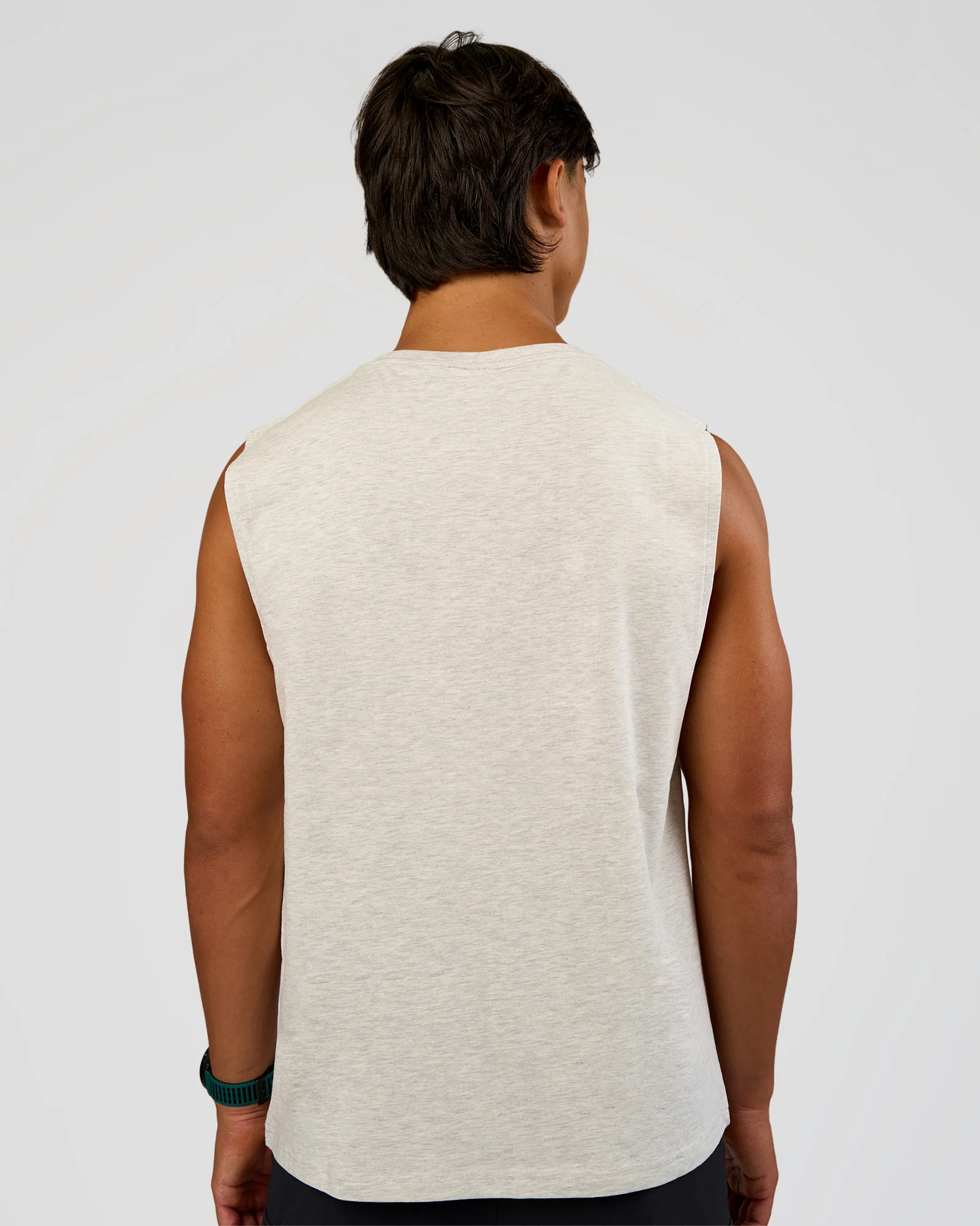 Base Heavyweight FLXCotton Tank Regular Fit -8cm - Silver Marl