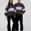 A-Team Sweater Oversize - Dark Storm-Pale Lilac