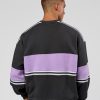 A-Team Sweater Oversize - Dark Storm-Pale Lilac