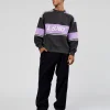 A-Team Sweater Oversize - Dark Storm-Pale Lilac