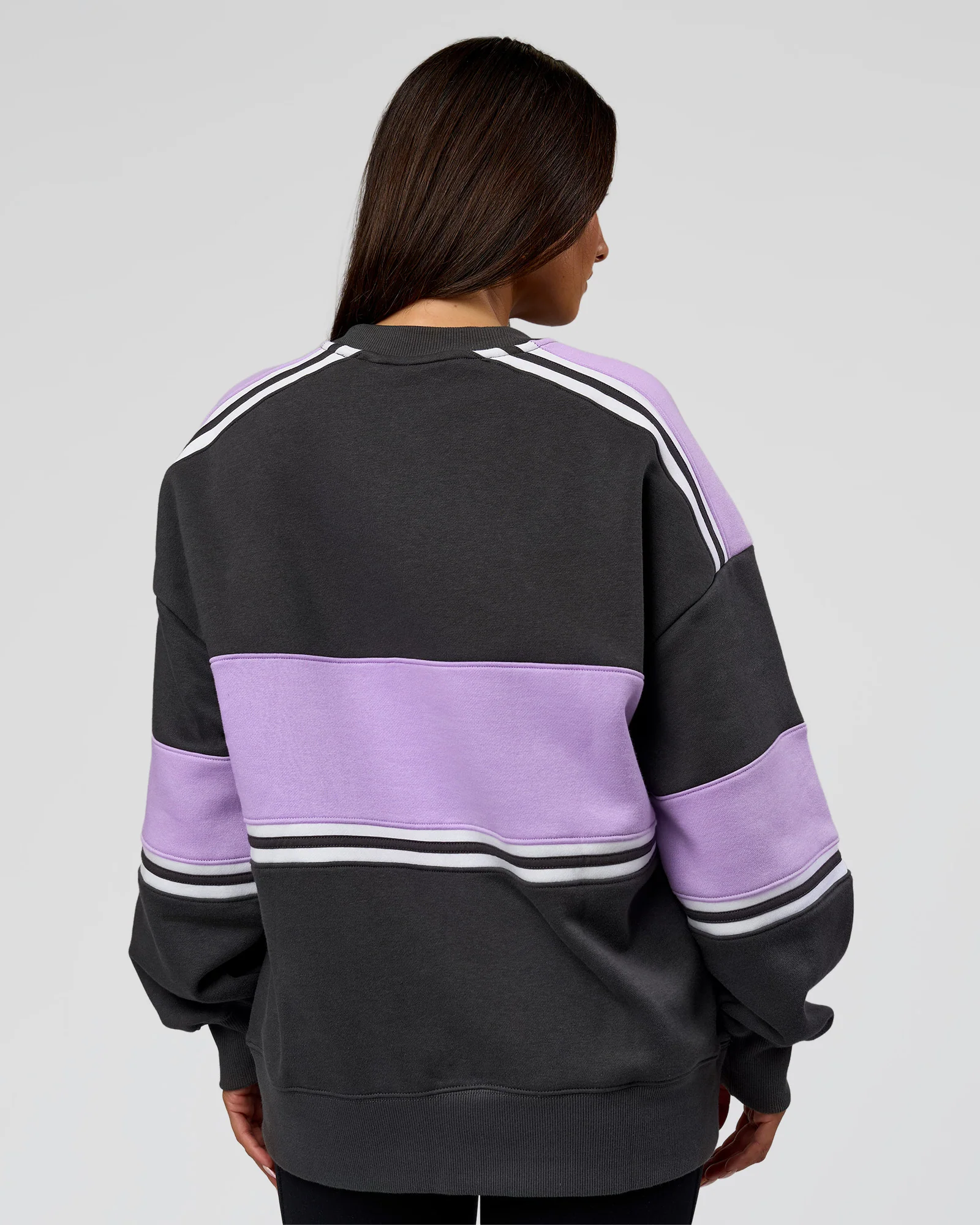 A-Team Sweater Oversize - Dark Storm-Pale Lilac