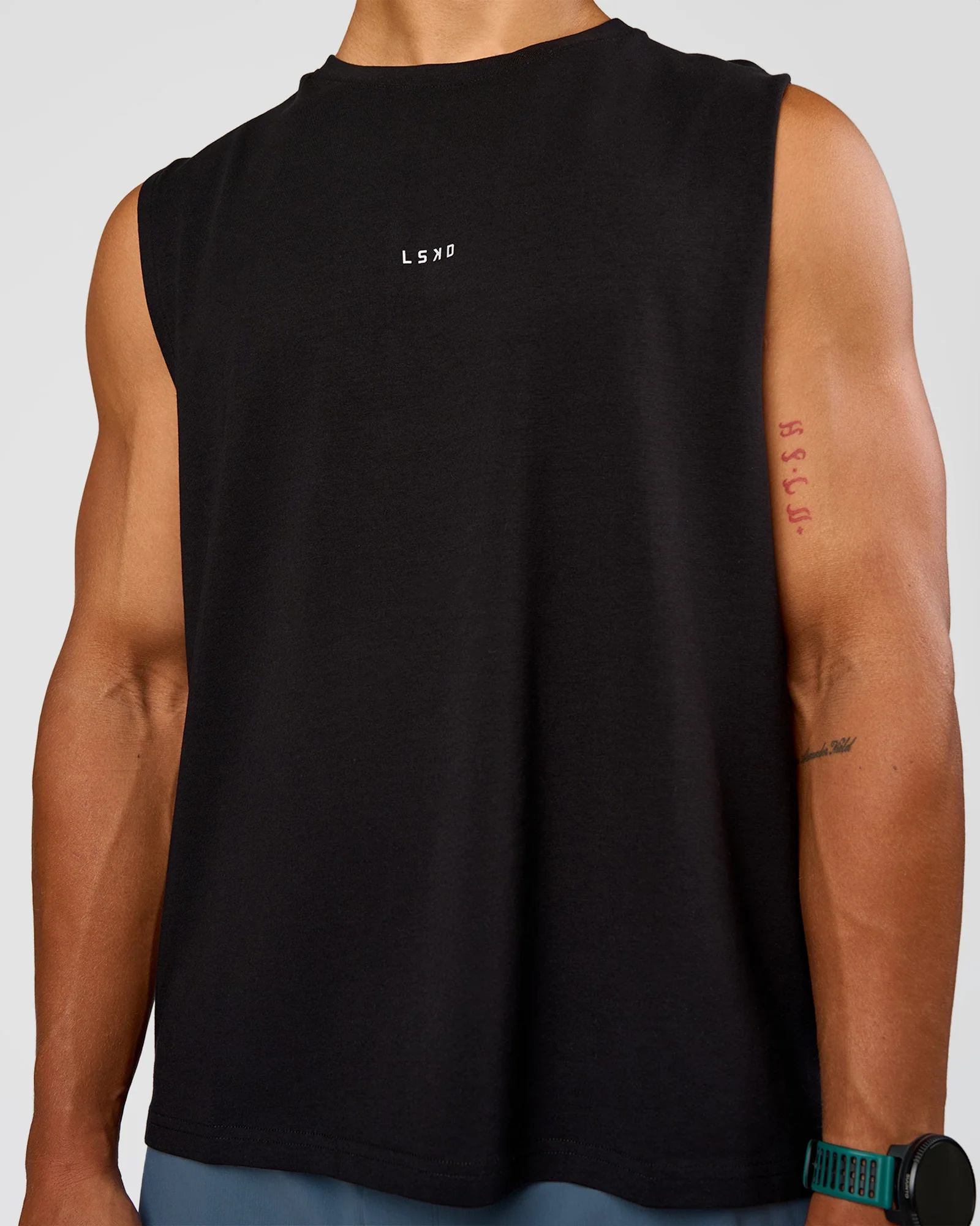 Base Heavyweight FLXCotton Tank Regular Fit -8cm - Black